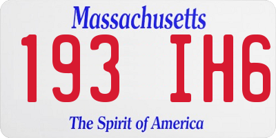 MA license plate 193IH6