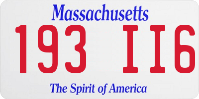 MA license plate 193II6