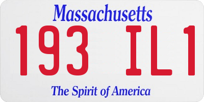 MA license plate 193IL1