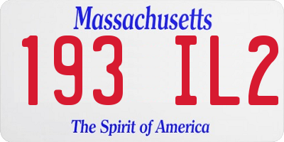 MA license plate 193IL2