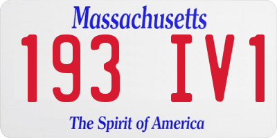 MA license plate 193IV1