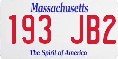 MA license plate 193JB2