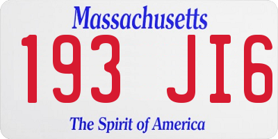 MA license plate 193JI6
