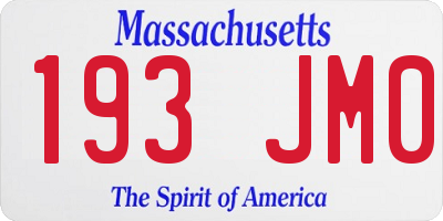 MA license plate 193JM0