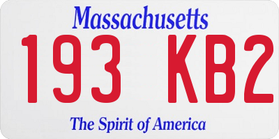 MA license plate 193KB2