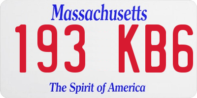 MA license plate 193KB6