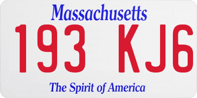 MA license plate 193KJ6