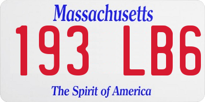 MA license plate 193LB6