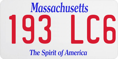 MA license plate 193LC6