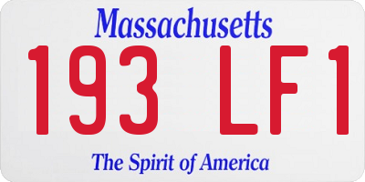 MA license plate 193LF1