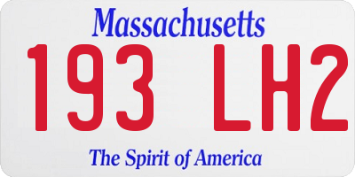 MA license plate 193LH2