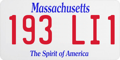 MA license plate 193LI1