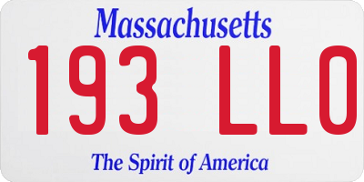 MA license plate 193LL0