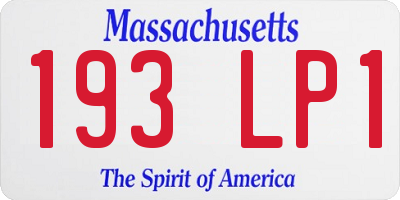 MA license plate 193LP1