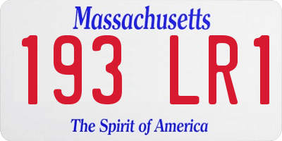 MA license plate 193LR1