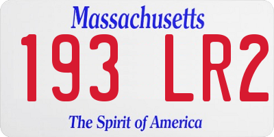 MA license plate 193LR2