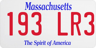 MA license plate 193LR3
