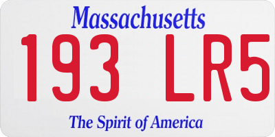 MA license plate 193LR5