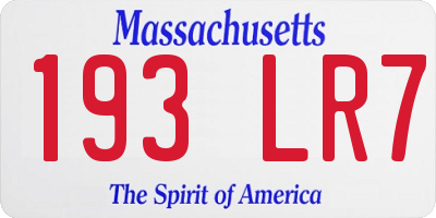 MA license plate 193LR7