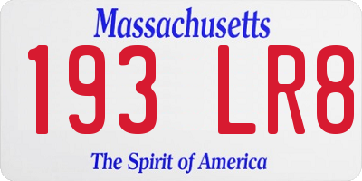 MA license plate 193LR8