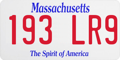 MA license plate 193LR9