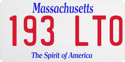 MA license plate 193LT0