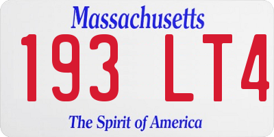 MA license plate 193LT4