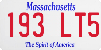 MA license plate 193LT5