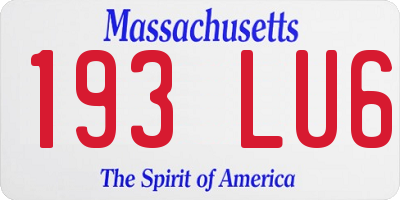 MA license plate 193LU6