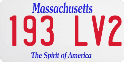 MA license plate 193LV2