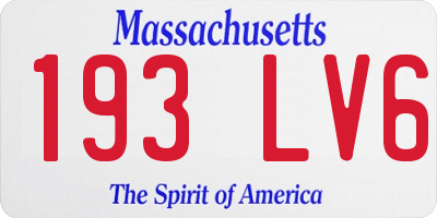 MA license plate 193LV6
