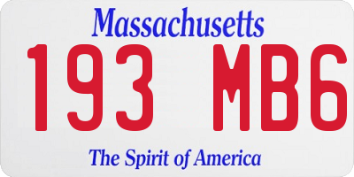 MA license plate 193MB6