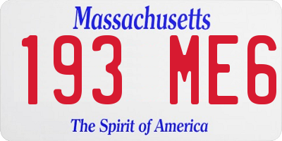 MA license plate 193ME6