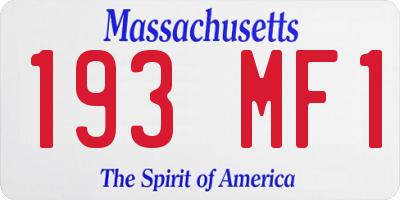 MA license plate 193MF1