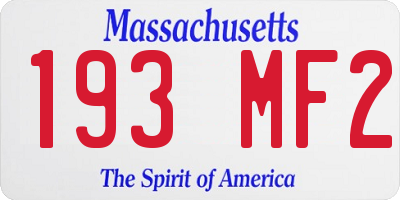 MA license plate 193MF2