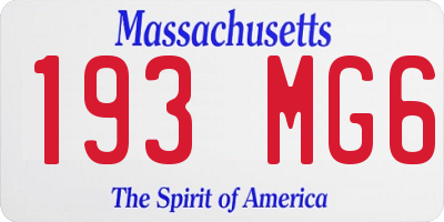 MA license plate 193MG6