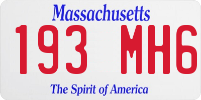 MA license plate 193MH6