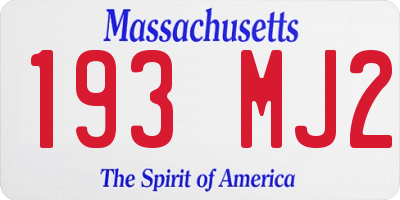 MA license plate 193MJ2