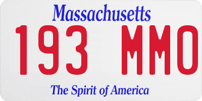 MA license plate 193MM0