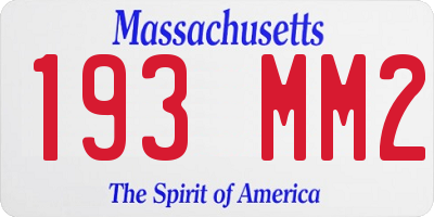 MA license plate 193MM2