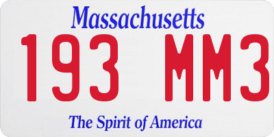 MA license plate 193MM3