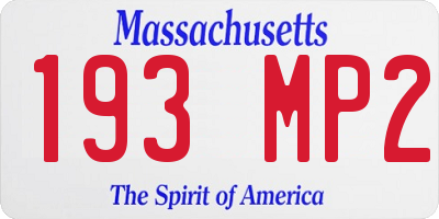 MA license plate 193MP2