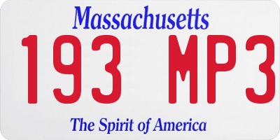 MA license plate 193MP3