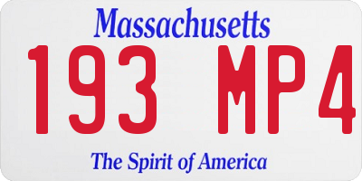 MA license plate 193MP4