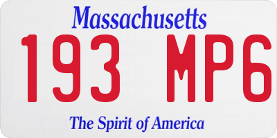 MA license plate 193MP6