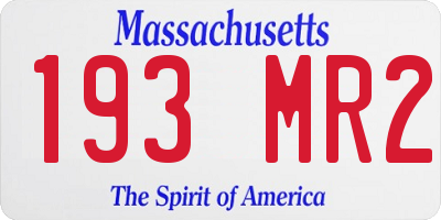 MA license plate 193MR2