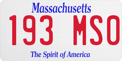 MA license plate 193MS0