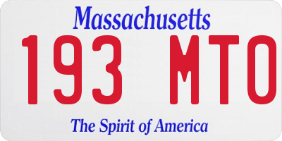 MA license plate 193MT0