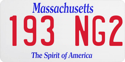 MA license plate 193NG2