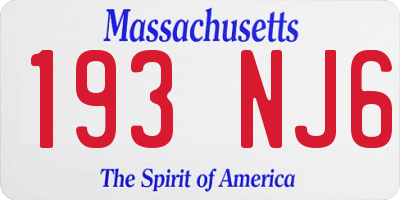 MA license plate 193NJ6